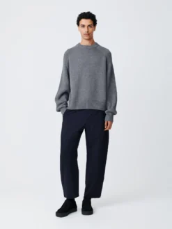 Studio Nicholson Opal Tropical Wool Pant In Darkest Navy