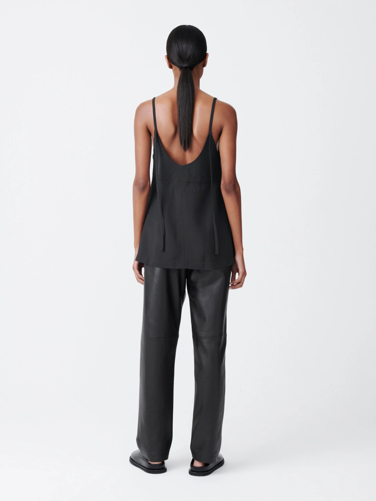 Studio Nicholson Opie Leather Pant In Black Grape 3 Studio Nicholson Opie Leather Pant In Black Grape - Image 3