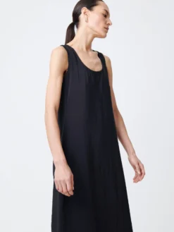 Studio Nicholson Ojos Dress In Darkest Navy 9 Studio Nicholson Ojos Dress In Darkest Navy -Studio Nicholson OjosSNW 1321TexturedViscoseDressesDarkestNavy3 scaled