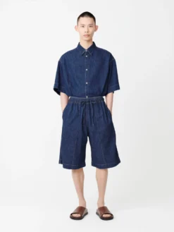 Studio Nicholson Ossi Denim Short In Indigo