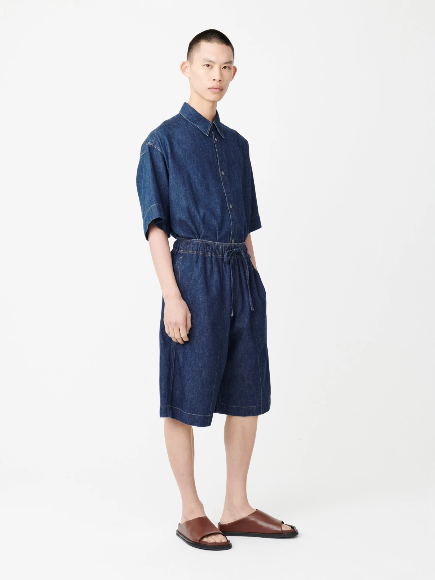 Studio Nicholson Ossi Denim Short In Indigo 2 Studio Nicholson Ossi Denim Short In Indigo - Image 2