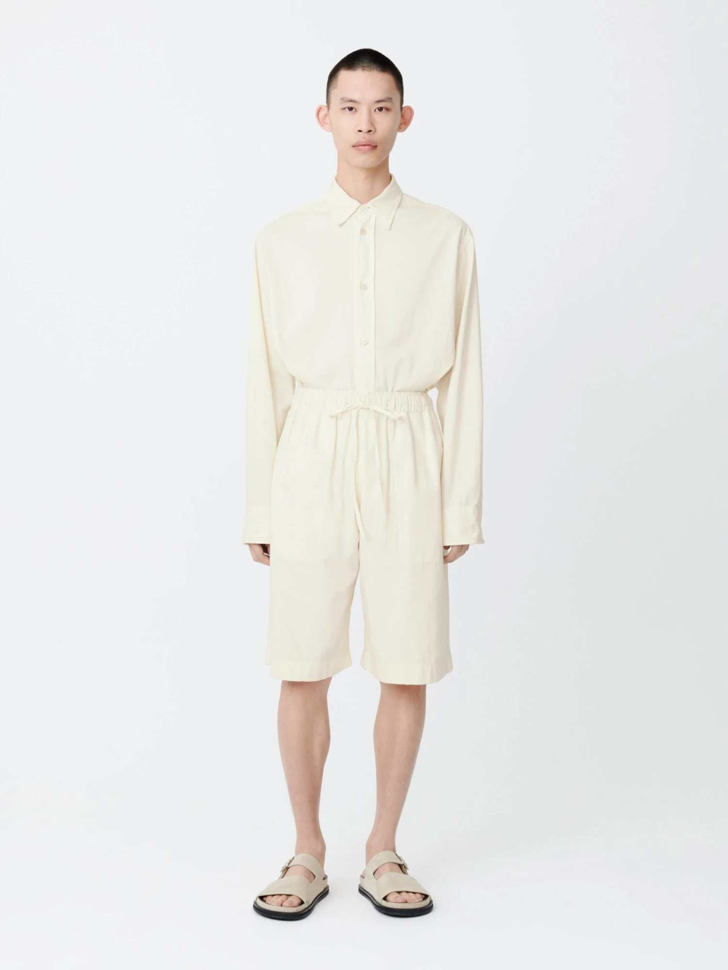 Studio Nicholson Ossi Denim Short In Parchment 1 Studio Nicholson Ossi Denim Short In Parchment