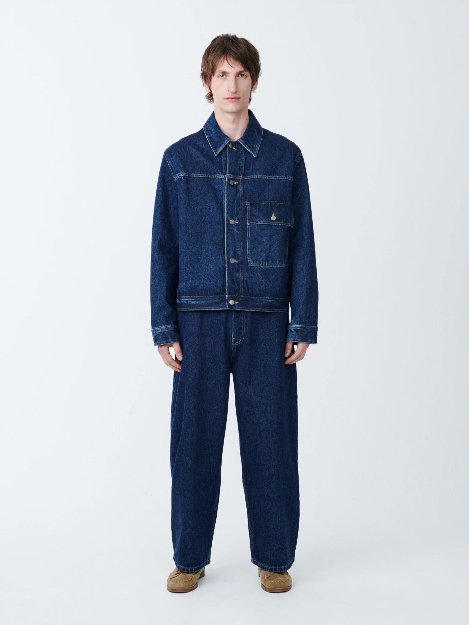 Studio Nicholson Paolo Denim Pant In Indigo Wash 1 Studio Nicholson Paolo Denim Pant In Indigo Wash