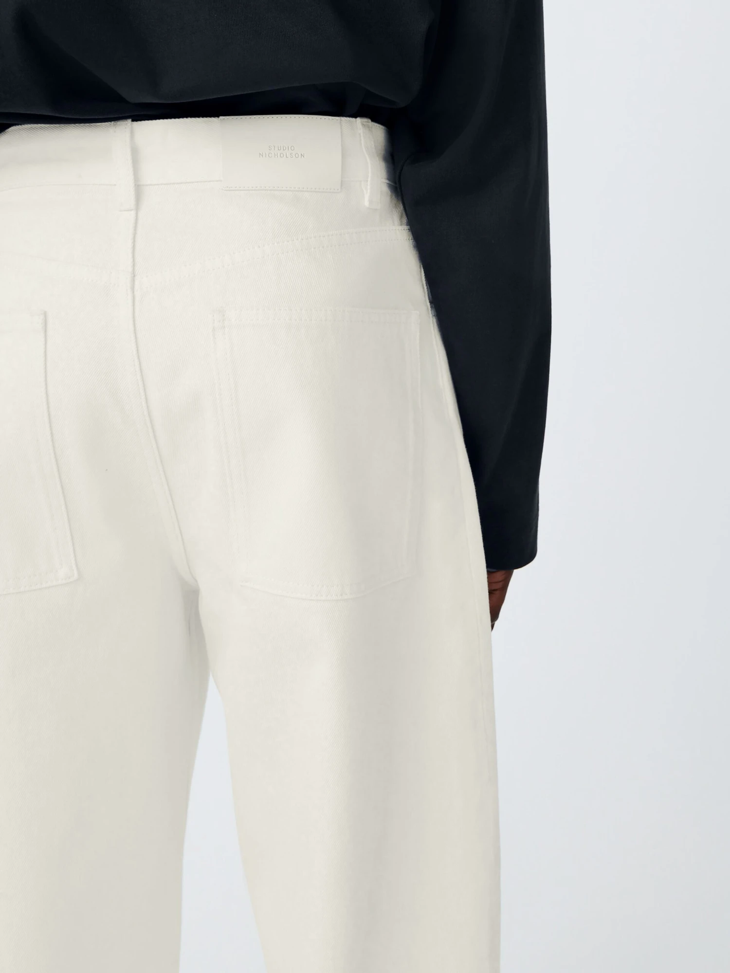 Studio Nicholson Paolo Denim Pant In Parchment 6 Studio Nicholson Paolo Denim Pant In Parchment - Image 6