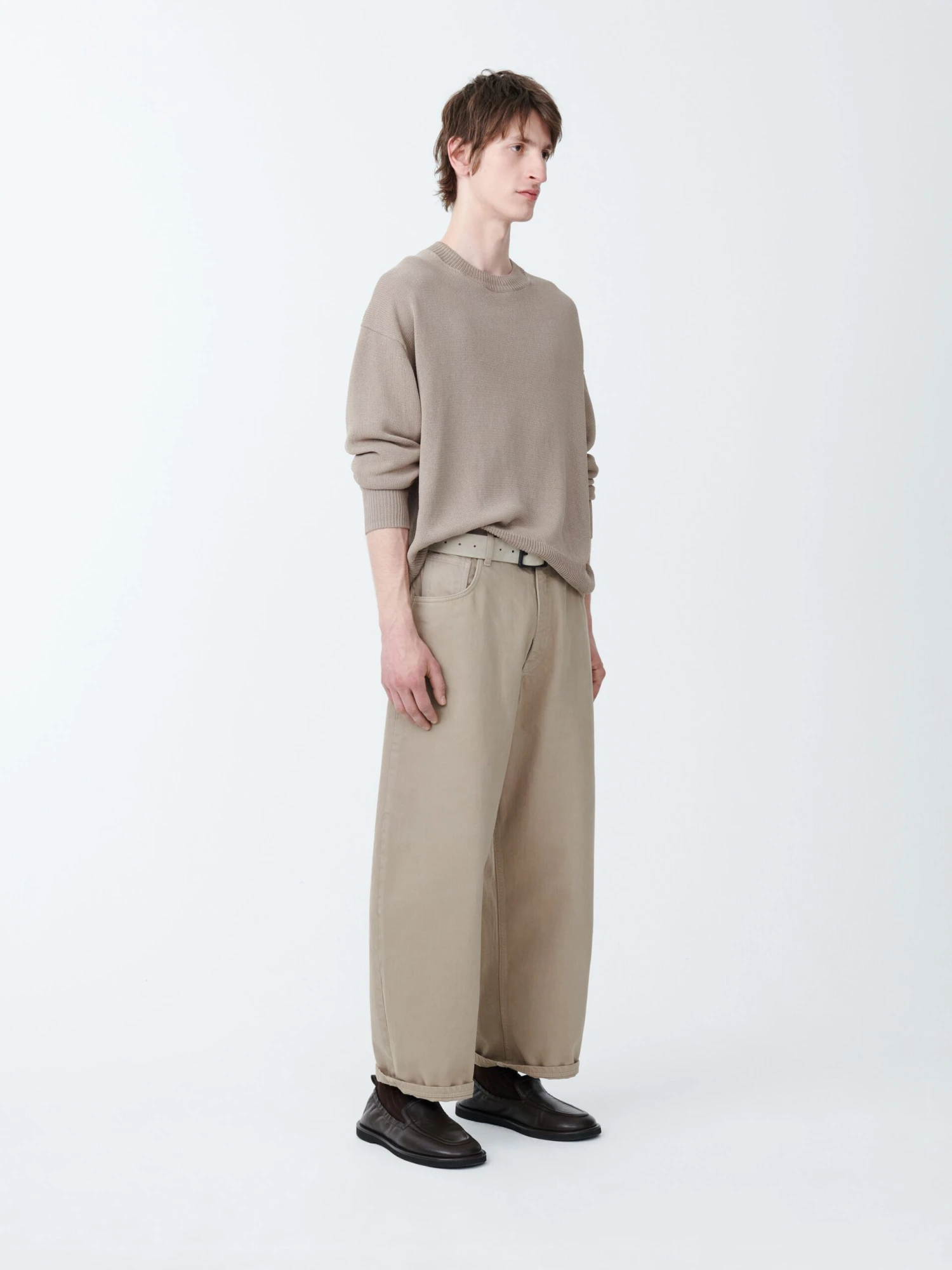 Studio Nicholson Paolo Denim Pant In Fawn 3 Studio Nicholson Paolo Denim Pant In Fawn - Image 3