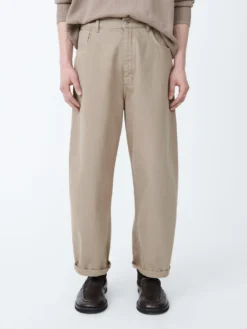 Studio Nicholson Paolo Denim Pant In Fawn 14 Studio Nicholson Paolo Denim Pant In Fawn -Studio Nicholson PAOLOSNM 1023GarmentDyeDeniminFawn5 scaled