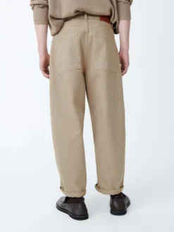 Studio Nicholson Paolo Denim Pant In Fawn 16 Studio Nicholson Paolo Denim Pant In Fawn -Studio Nicholson PAOLOSNM 1023GarmentDyeDeniminFawn8 scaled