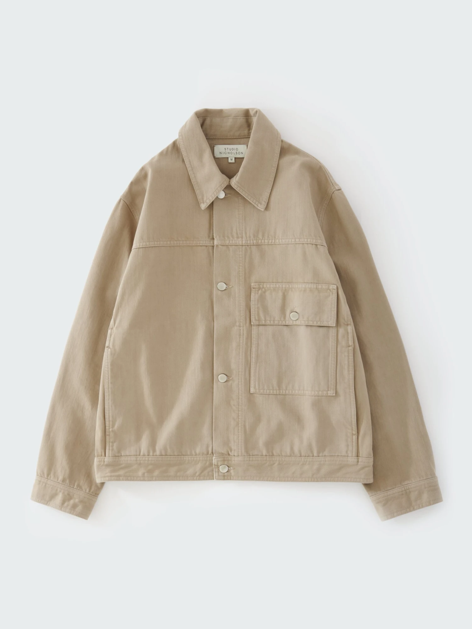 Studio Nicholson Petar Denim Jacket In Fawn 8 Studio Nicholson Petar Denim Jacket In Fawn - Image 8