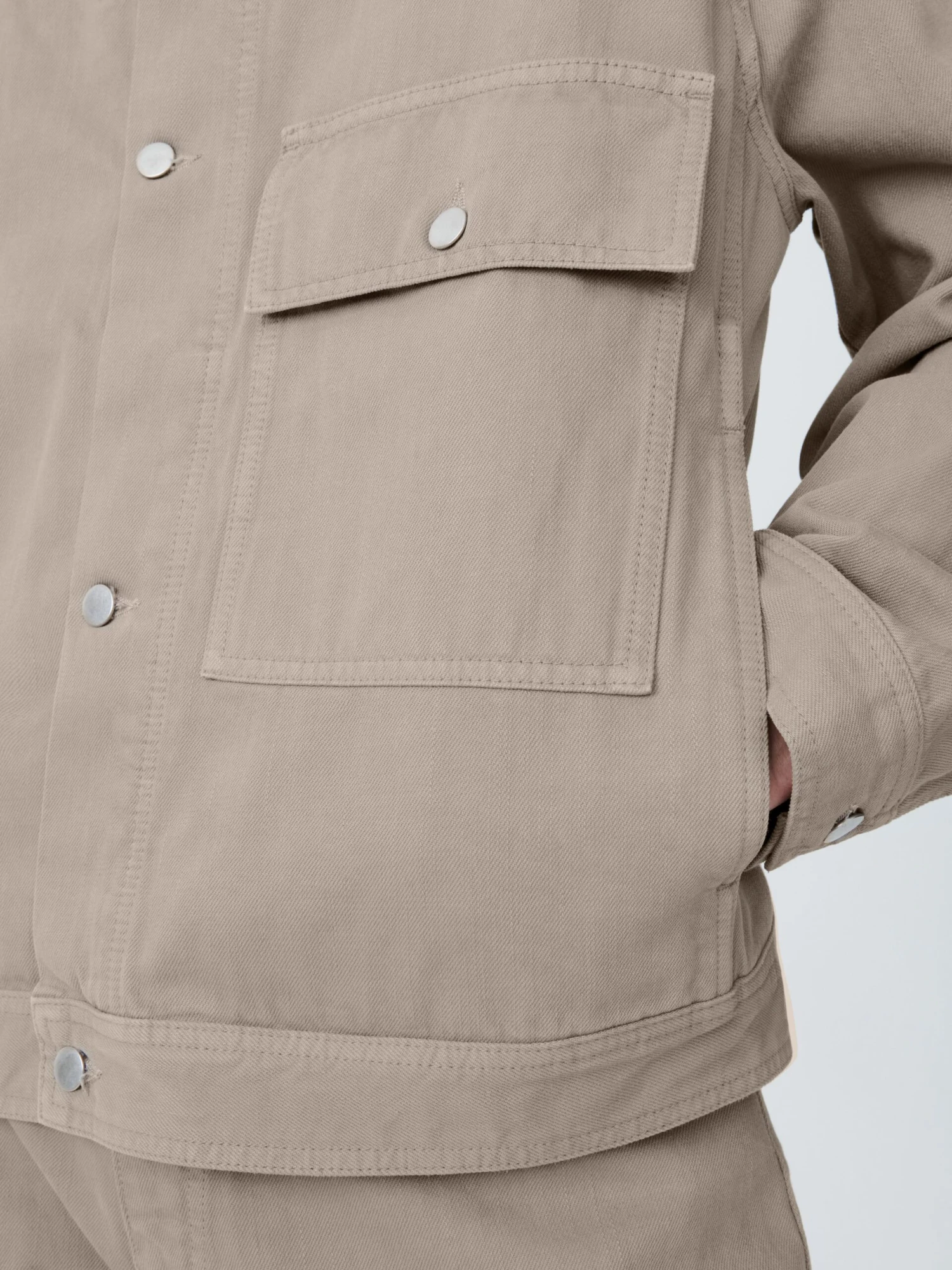 Studio Nicholson Petar Denim Jacket In Fawn 7 Studio Nicholson Petar Denim Jacket In Fawn - Image 7