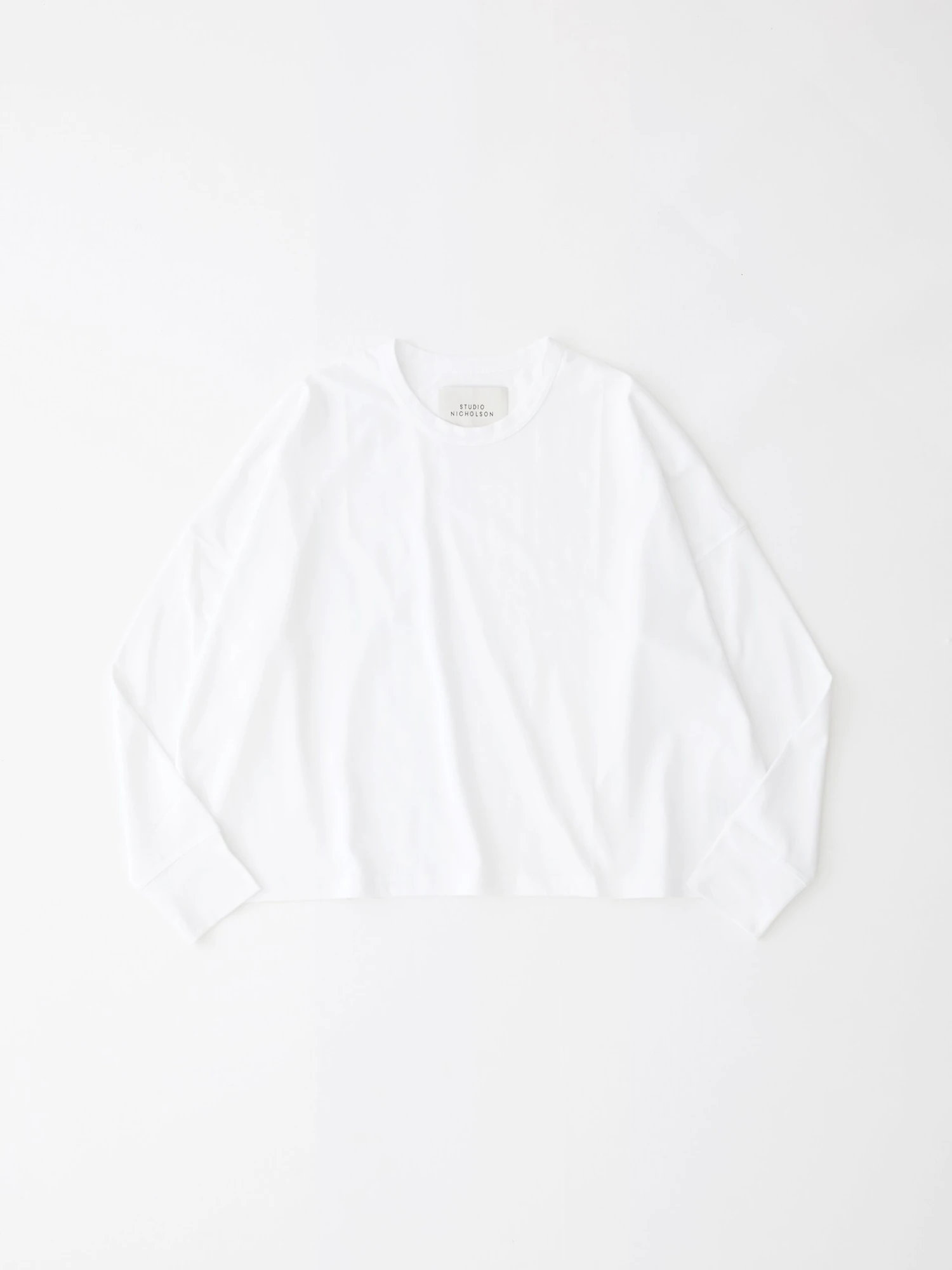 Studio Nicholson Loop Long Sleeve T-Shirt In Optic White 5 Studio Nicholson Loop Long Sleeve T-Shirt In Optic White - Image 5