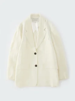 Studio Nicholson Phelps Viscose Jacket In Parchment -Studio Nicholson PHELPSSNW 1399VISCOSELINENTWILLPARCHMENT 0249 FS scaled