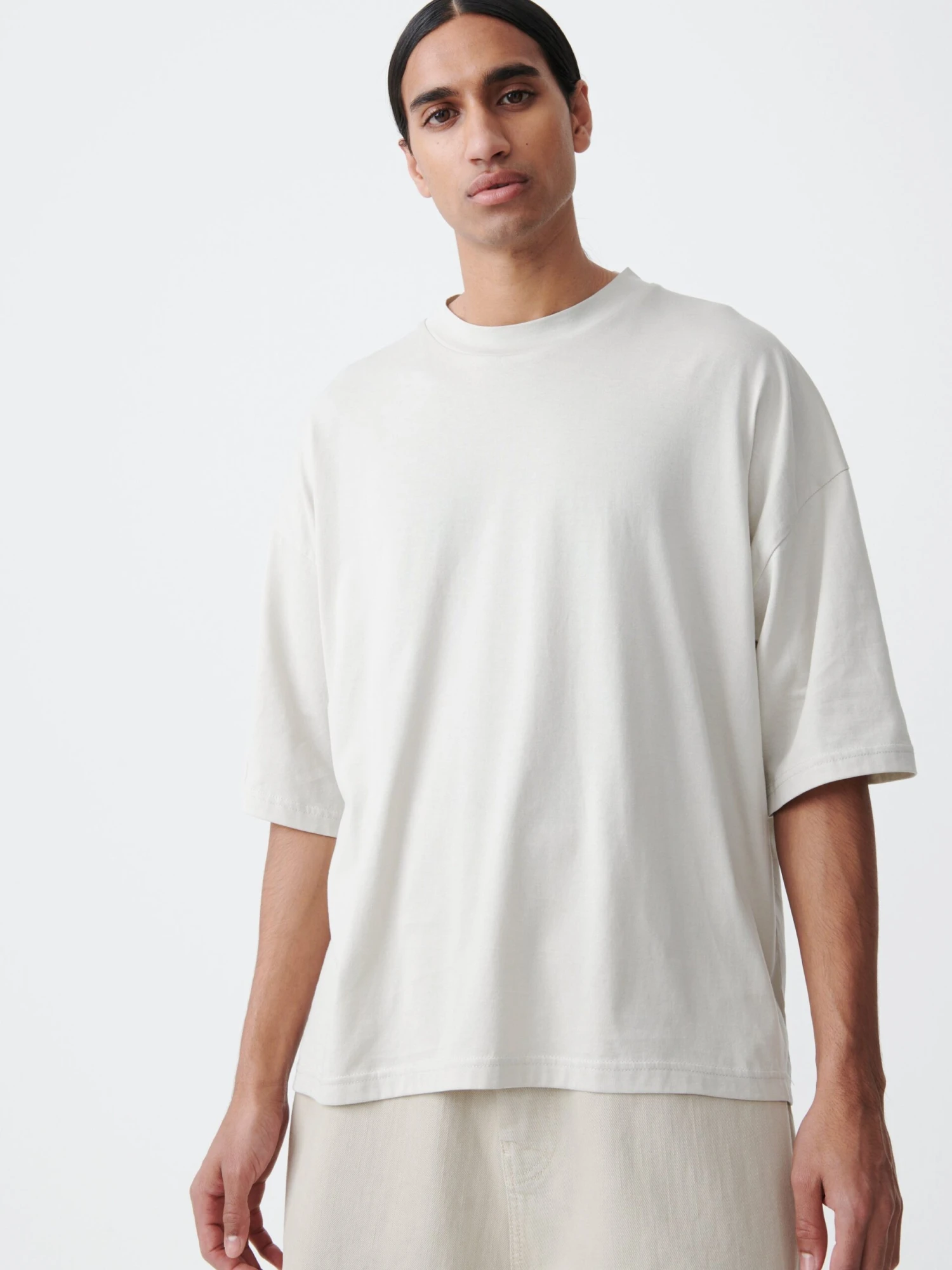 Studio Nicholson Piu T-Shirt In Light Grey 1 Studio Nicholson Piu T-Shirt In Light Grey