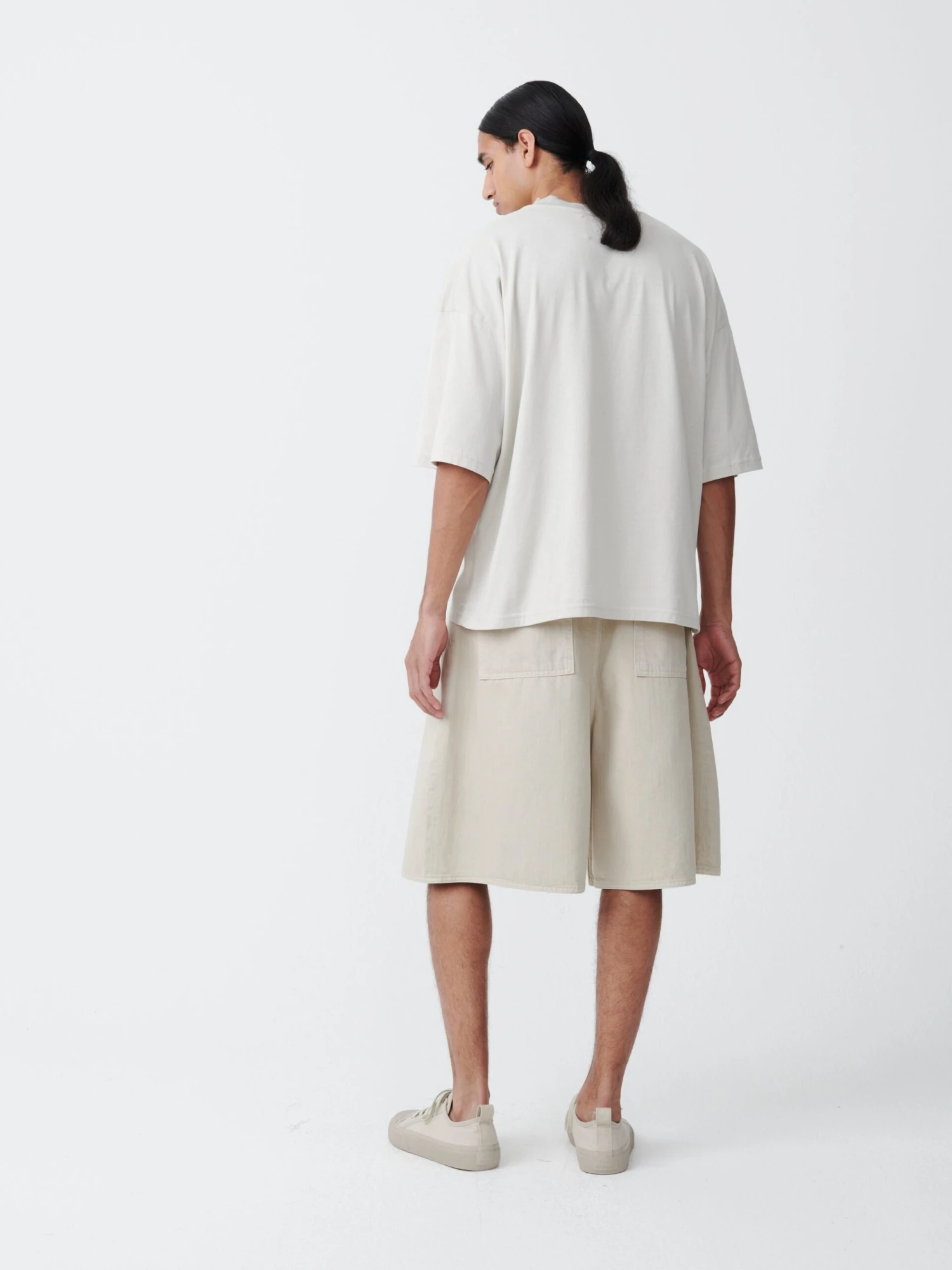 Studio Nicholson Piu T-Shirt In Light Grey 3 Studio Nicholson Piu T-Shirt In Light Grey - Image 3