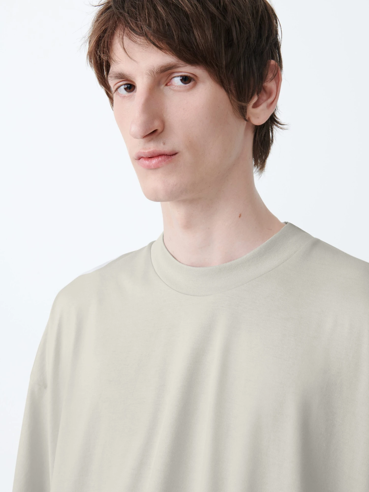 Studio Nicholson Piu T-Shirt In Dove 5 Studio Nicholson Piu T-Shirt In Dove - Image 5