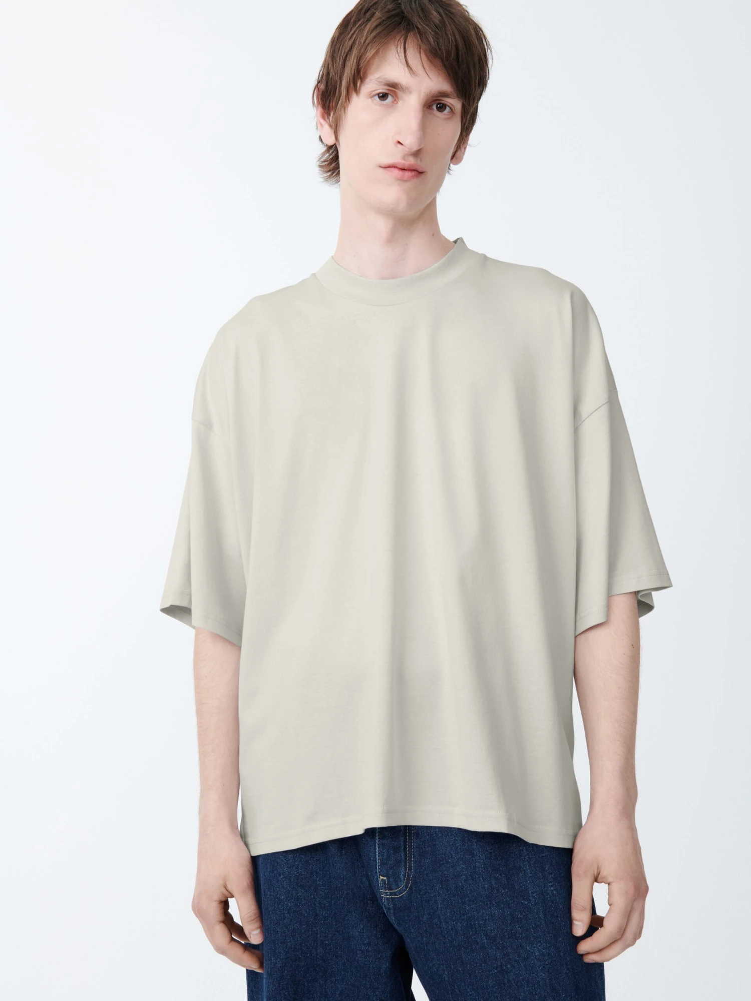 Studio Nicholson Piu T-Shirt In Dove 1 Studio Nicholson Piu T-Shirt In Dove