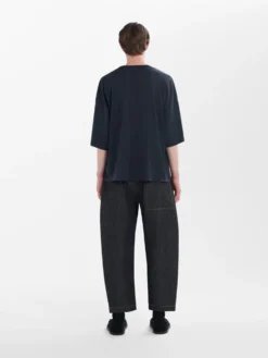 Studio Nicholson Piu T-Shirt In Darkest Navy -Studio Nicholson PIUTEEDARKESTNAVY2 e87eba1d 3f2c 438d a534 540284390cf6 scaled