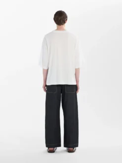 Studio Nicholson Piu T-Shirt In Optic White -Studio Nicholson PIUTEEOPTICWHITE2 9caf2c85 9018 43d4 b1b5 c0b5277ca987 scaled