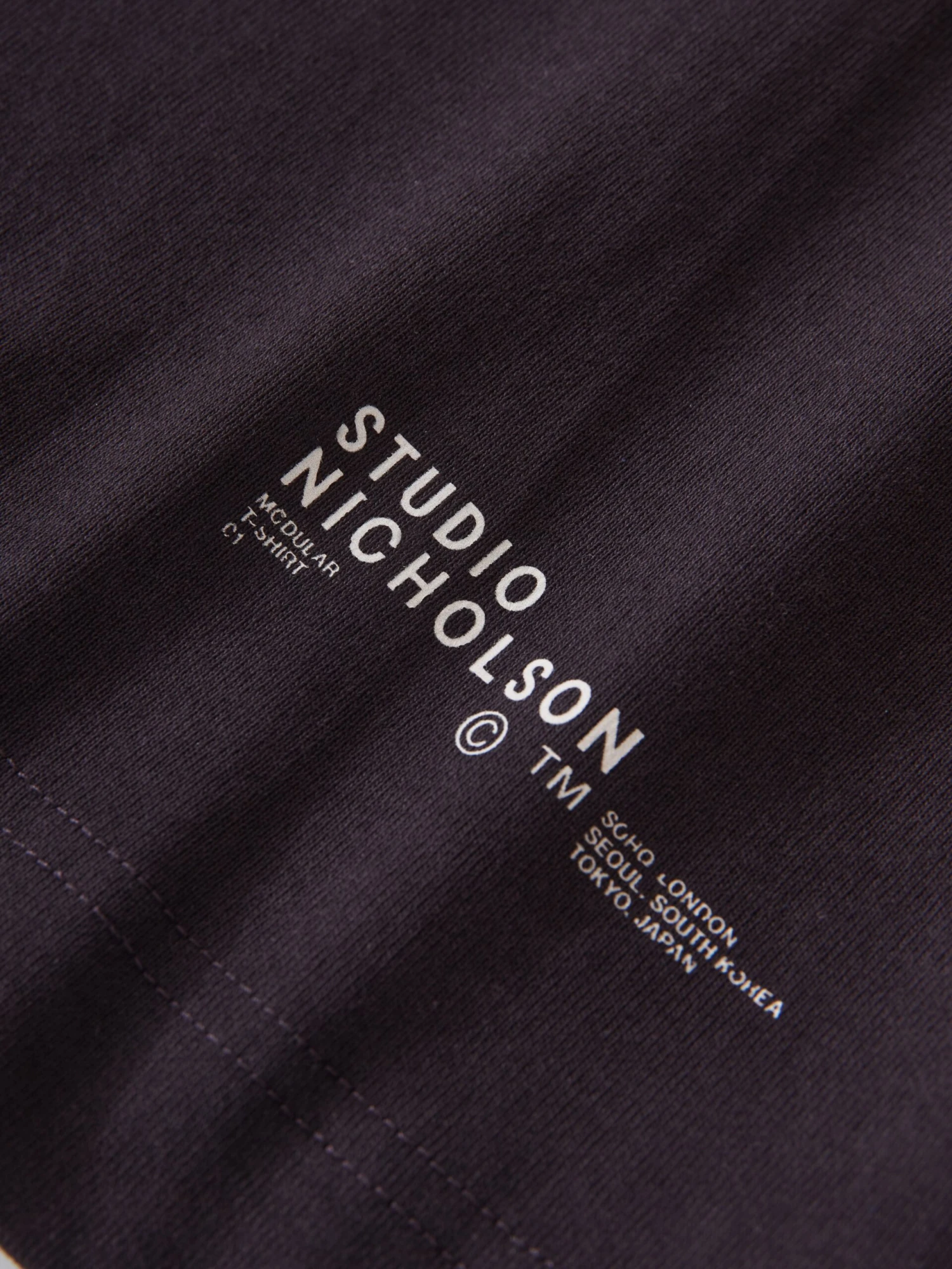 Studio Nicholson Platt T-Shirt In Black Grape 8 Studio Nicholson Platt T-Shirt In Black Grape - Image 8