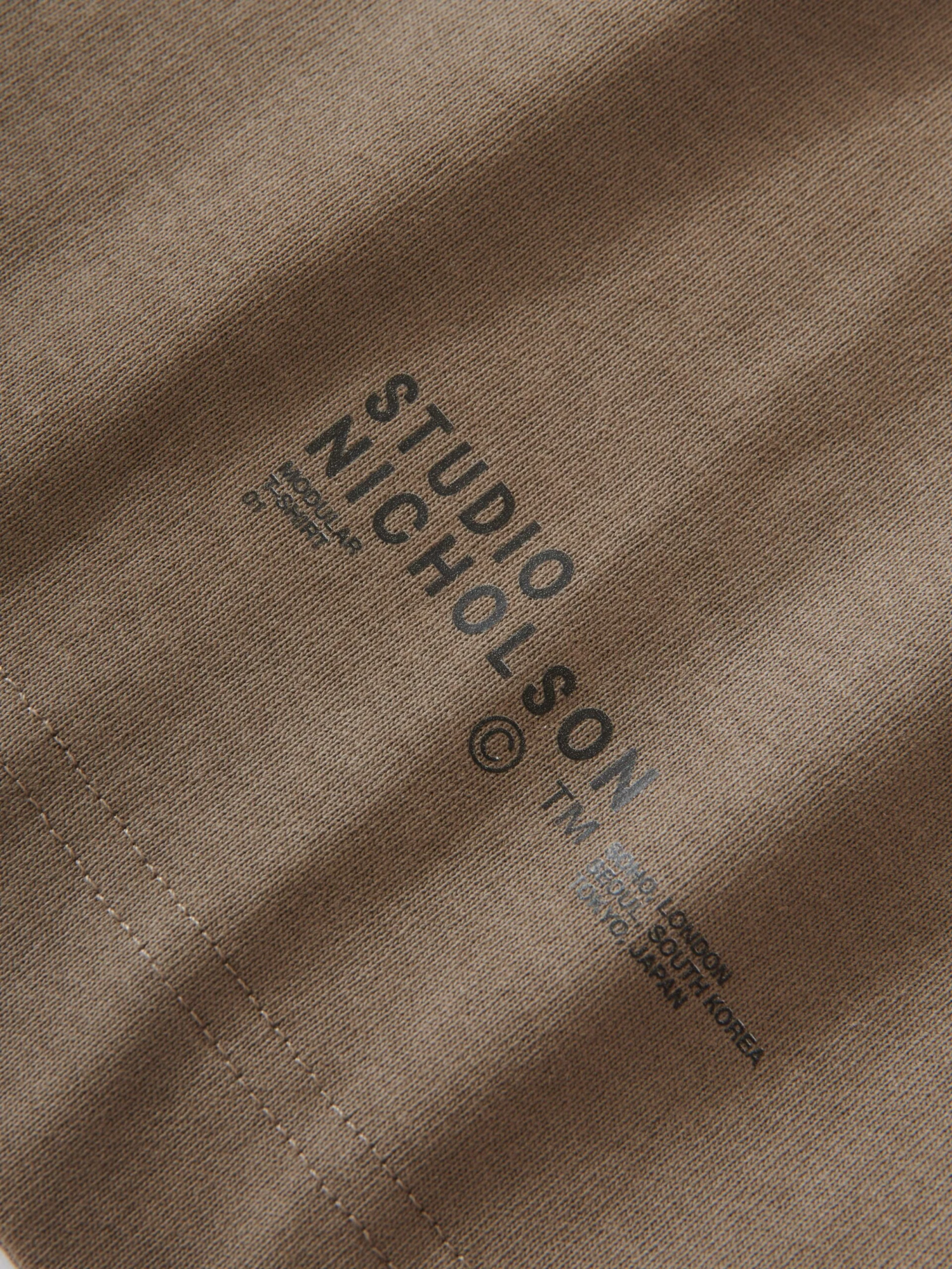 Studio Nicholson Platt T-Shirt In Rock 7 Studio Nicholson Platt T-Shirt In Rock - Image 7