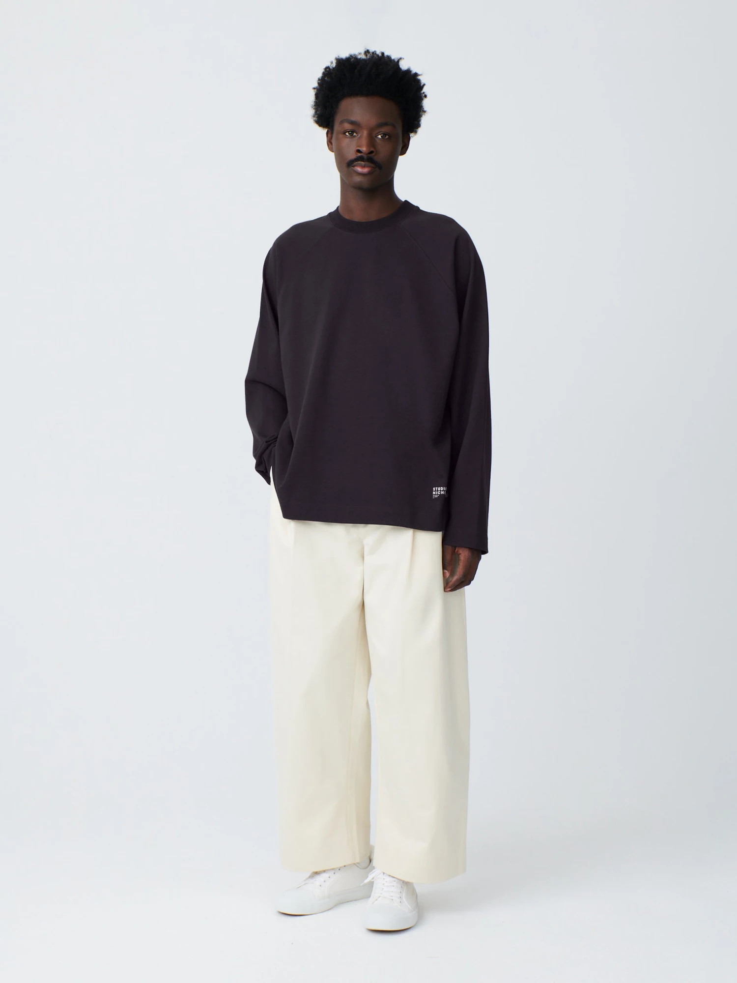 Studio Nicholson Platt T-Shirt In Black Grape 2 Studio Nicholson Platt T-Shirt In Black Grape - Image 2