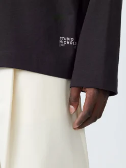 Studio Nicholson Platt T-Shirt In Black Grape 13 Studio Nicholson Platt T-Shirt In Black Grape -Studio Nicholson PLATTTEEBLACKGRAPE5