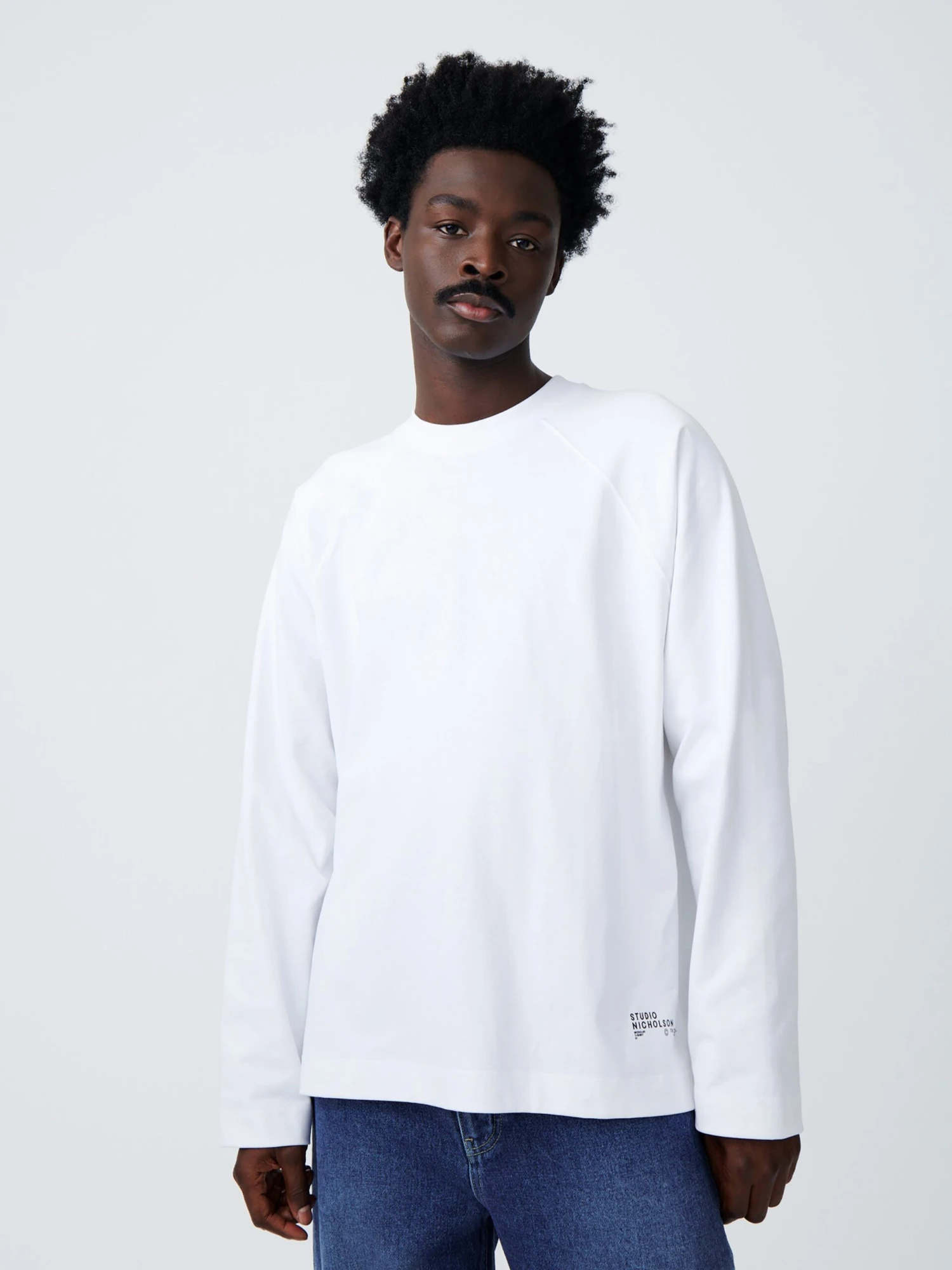 Studio Nicholson Platt T-Shirt In White 1 Studio Nicholson Platt T-Shirt In White