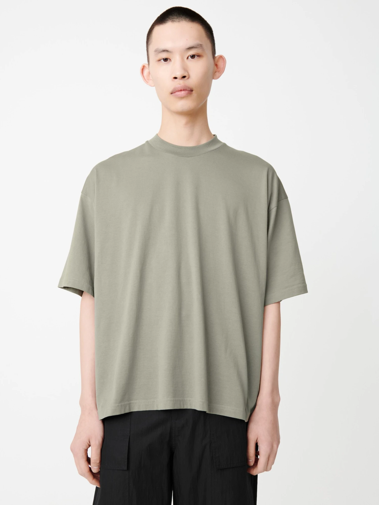 Studio Nicholson Piu T-Shirt In Sage 1 Studio Nicholson Piu T-Shirt In Sage