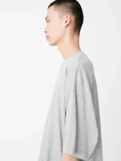Studio Nicholson Piu T-Shirt In Grey Marl -Studio Nicholson PiuT ShirtinGreyMarl2 scaled