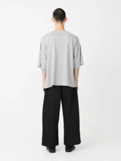 Studio Nicholson Piu T-Shirt In Grey Marl -Studio Nicholson PiuT ShirtinGreyMarl4 scaled