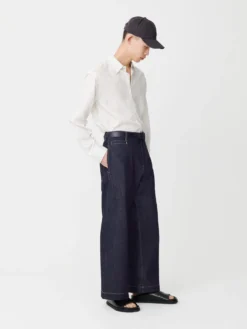 Studio Nicholson Pyad Denim Pant In Raw Indigo -Studio Nicholson PyadDenimPantinIndigo2 scaled