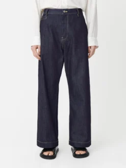 Studio Nicholson Pyad Denim Pant In Raw Indigo -Studio Nicholson PyadDenimPantinIndigo6 scaled
