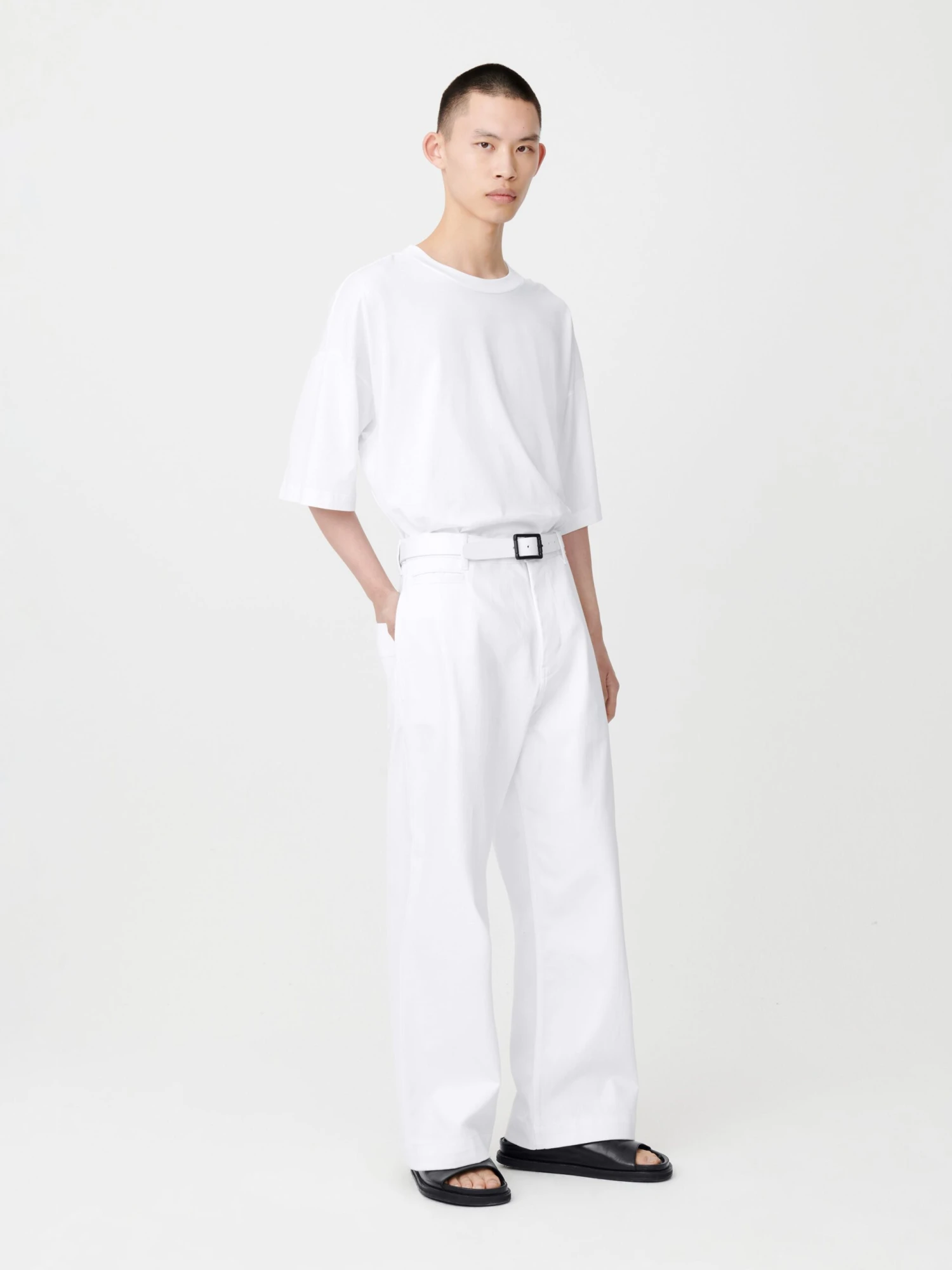 Studio Nicholson Pyad Denim Pant In Optic White 4 Studio Nicholson Pyad Denim Pant In Optic White - Image 4