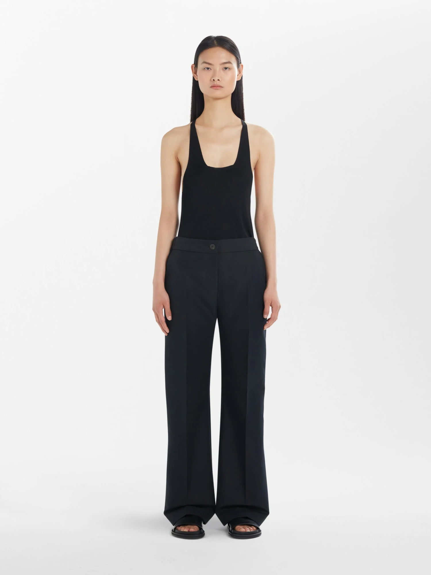 Studio Nicholson Reynosa Pant In Black 1 Studio Nicholson Reynosa Pant In Black
