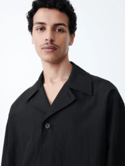 Studio Nicholson Rick Jacket In Black -Studio Nicholson RICKSNM 1171JapaneseCottonJackertinBlack1 scaled