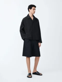 Studio Nicholson Rick Jacket In Black -Studio Nicholson RICKSNM 1171JapaneseCottonJackertinBlack5 scaled
