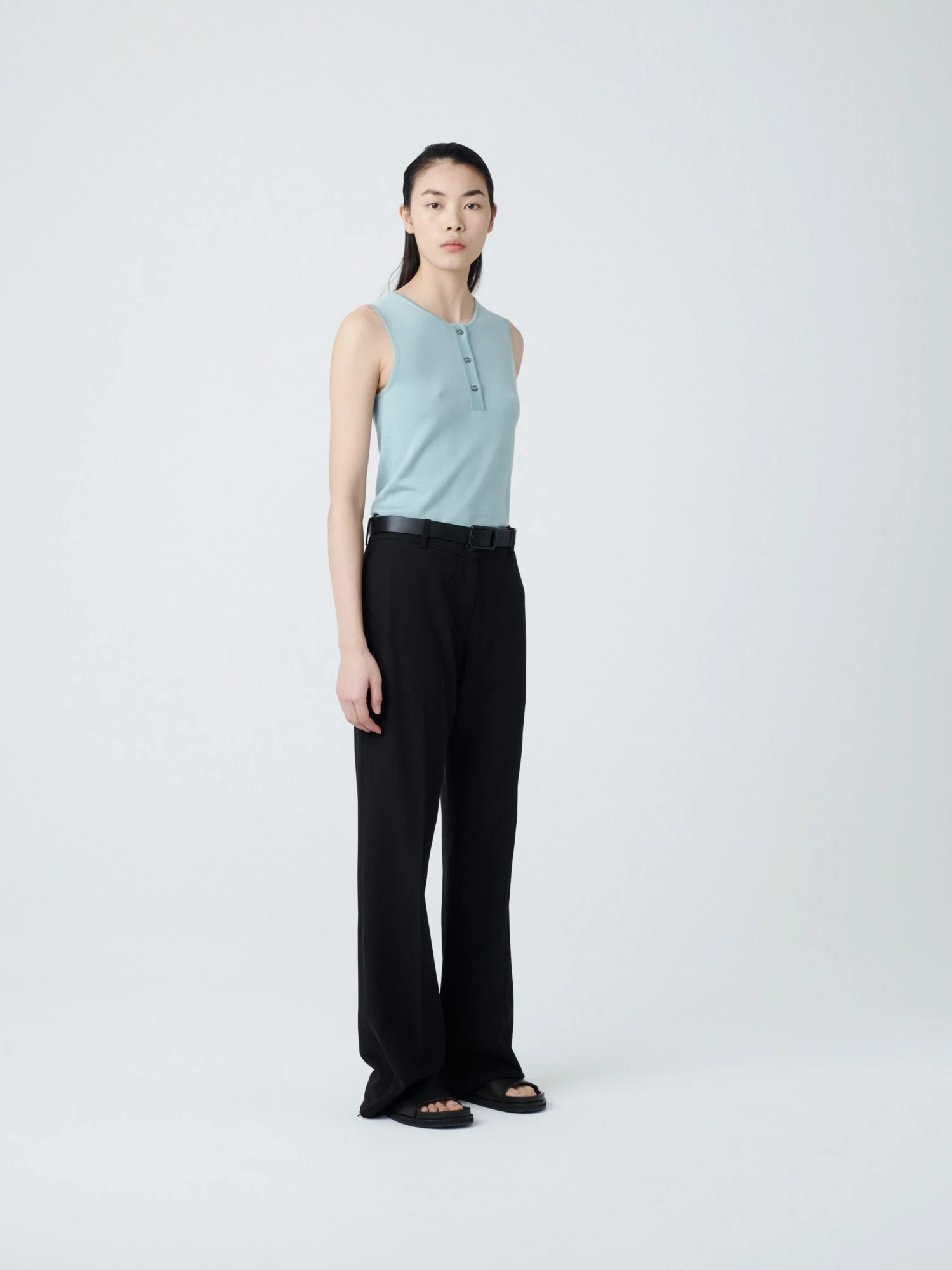 Studio Nicholson Rie Crepe Pant In Black 2 Studio Nicholson Rie Crepe Pant In Black - Image 2