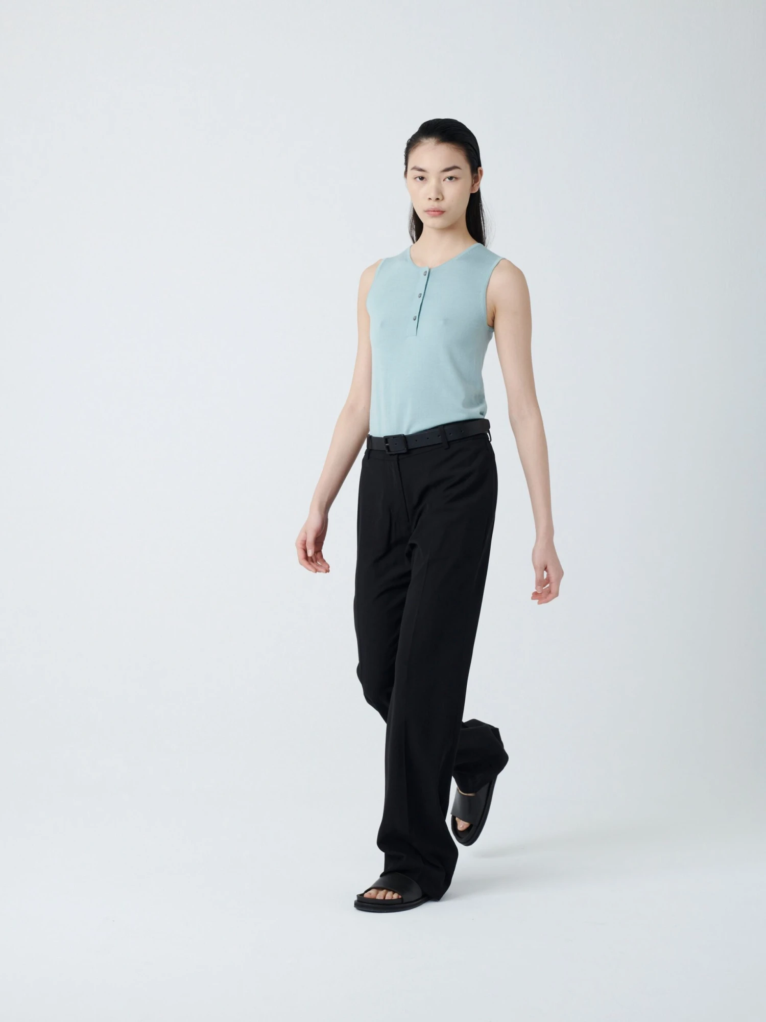 Studio Nicholson Rie Crepe Pant In Black 5 Studio Nicholson Rie Crepe Pant In Black - Image 5