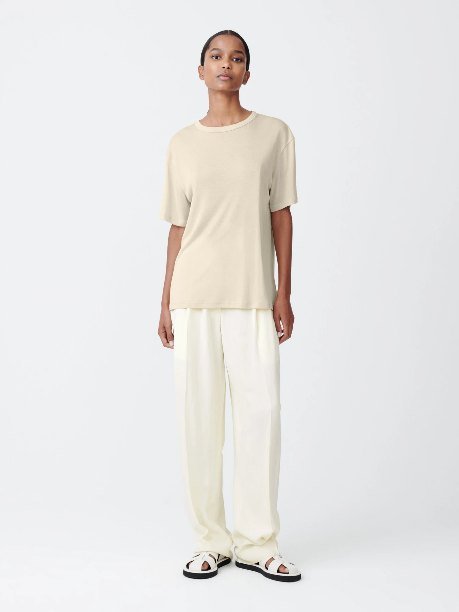 Studio Nicholson Rond T-Shirt In Bamboo 2 Studio Nicholson Rond T-Shirt In Bamboo - Image 2