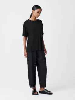 Studio Nicholson Rond T-Shirt In Black 8 Studio Nicholson Rond T-Shirt In Black -Studio Nicholson RONDLYOCELLTOPBLACK2 scaled