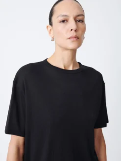 Studio Nicholson Rond T-shirt In Darkest Navy -Studio Nicholson RONDSNW 1385LYOCELLRIBJERSEYDARKESTNAVY1 scaled