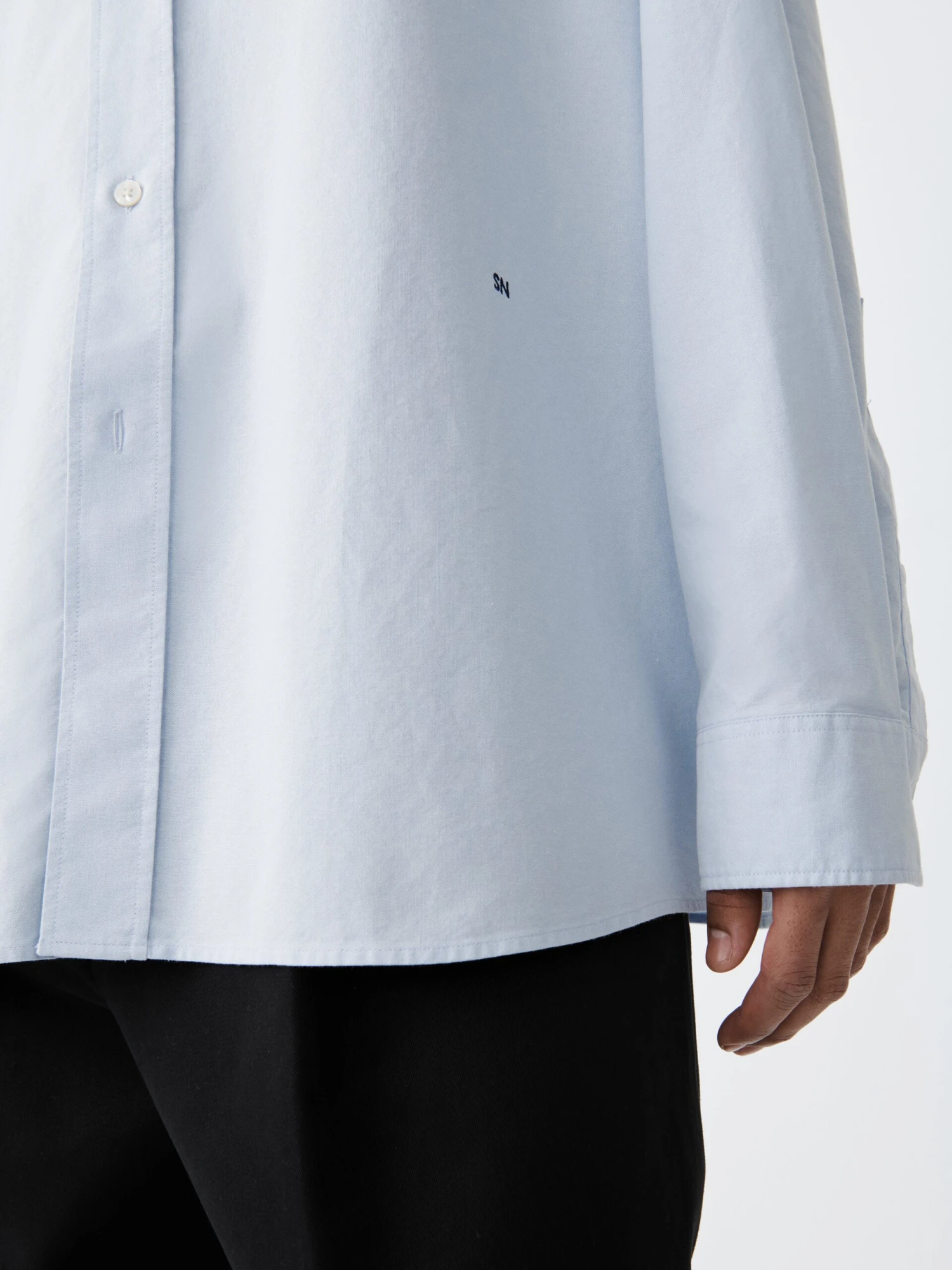 Studio Nicholson Ruskin Shirt In Oxford Blue 4 Studio Nicholson Ruskin Shirt In Oxford Blue - Image 4