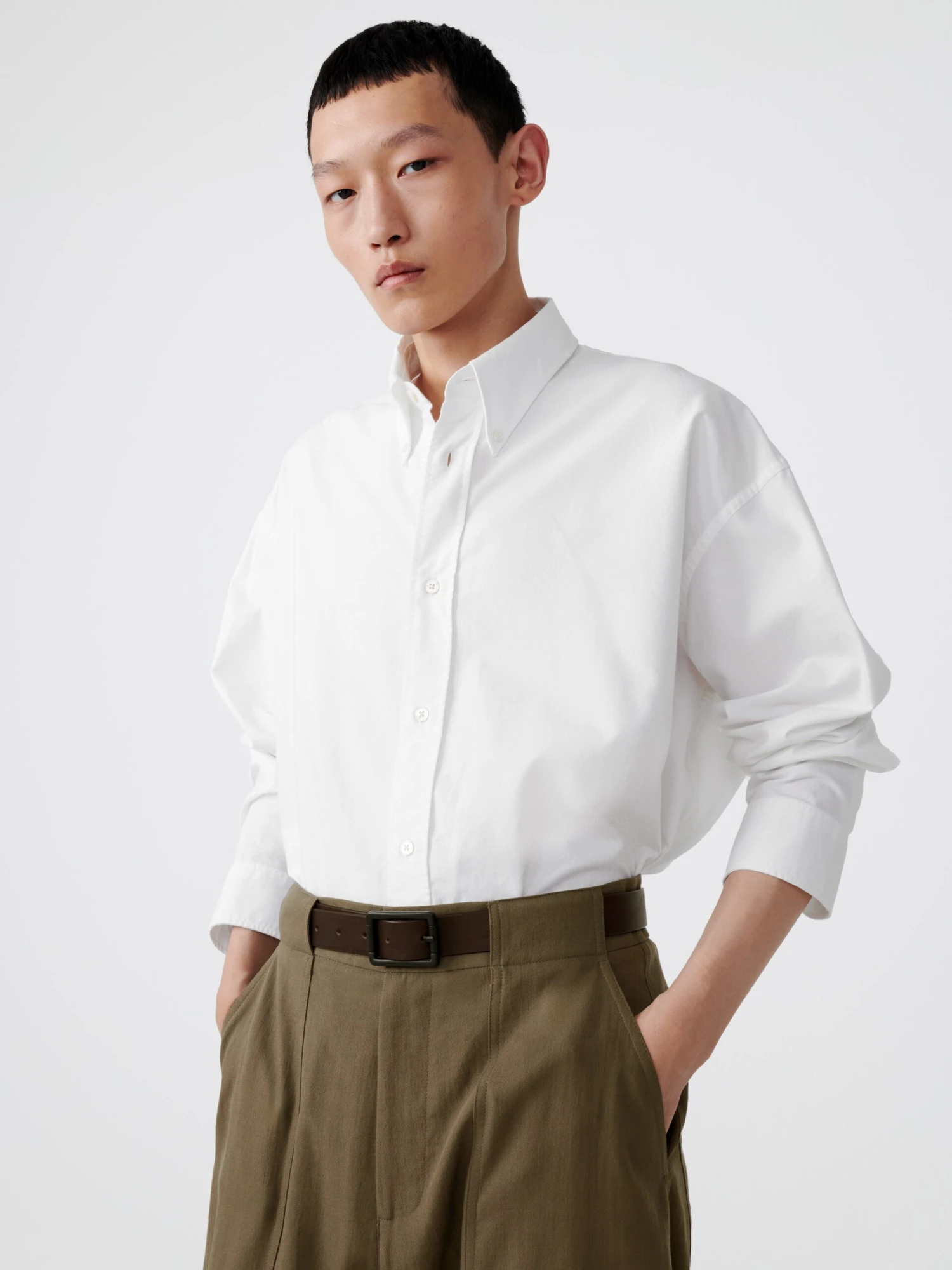 Studio Nicholson Ruskin Shirt In White 5 Studio Nicholson Ruskin Shirt In White - Image 5