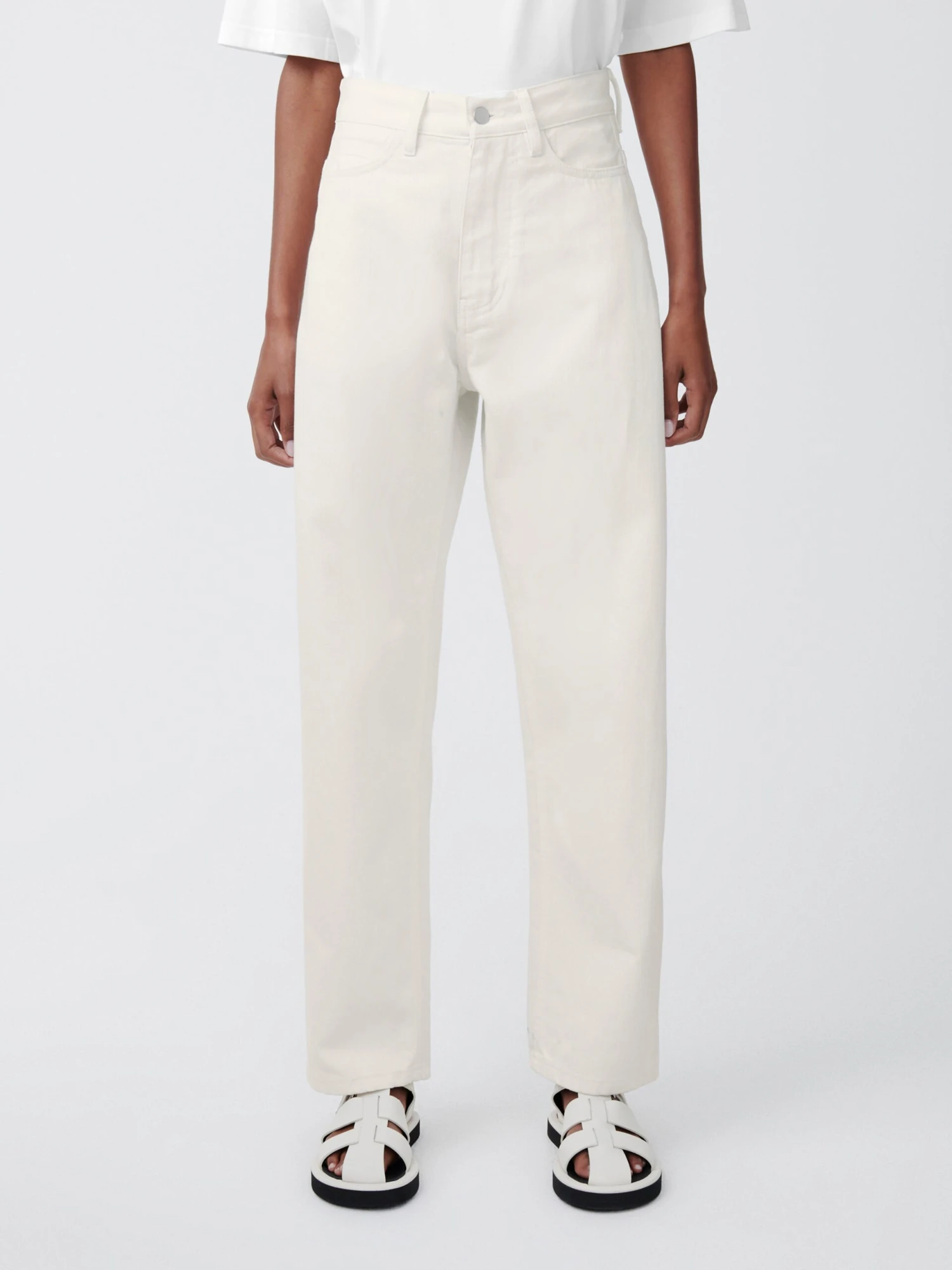 Studio Nicholson Ruthe Denim Pant In Parchment 4 Studio Nicholson Ruthe Denim Pant In Parchment - Image 4