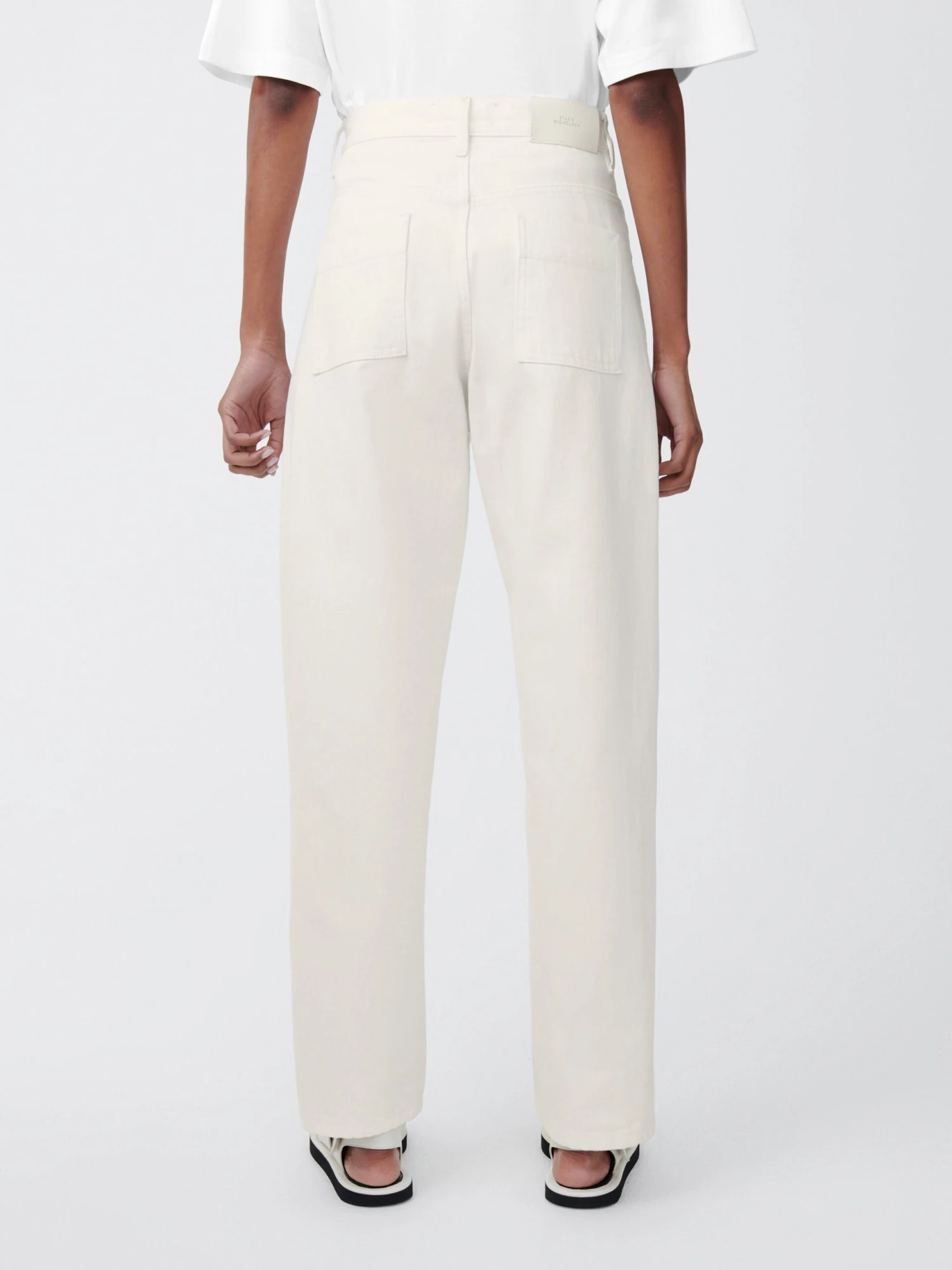 Studio Nicholson Ruthe Denim Pant In Parchment 5 Studio Nicholson Ruthe Denim Pant In Parchment - Image 5