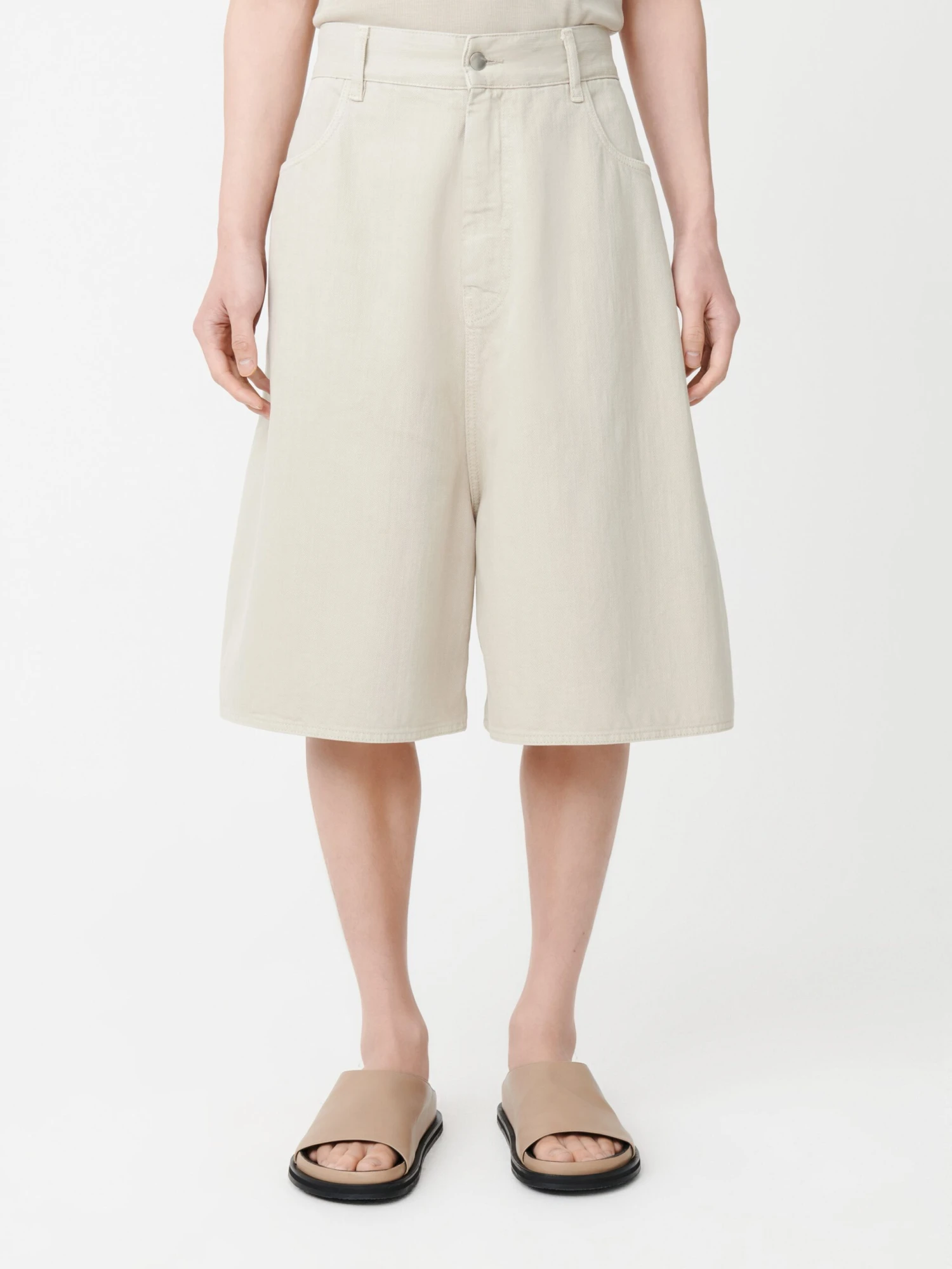 Studio Nicholson Reverse Denim Short In Dove 3 Studio Nicholson Reverse Denim Short In Dove - Image 3