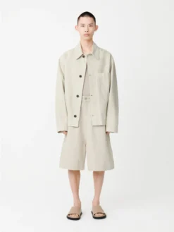 Studio Nicholson Reverse Denim Short In Dove