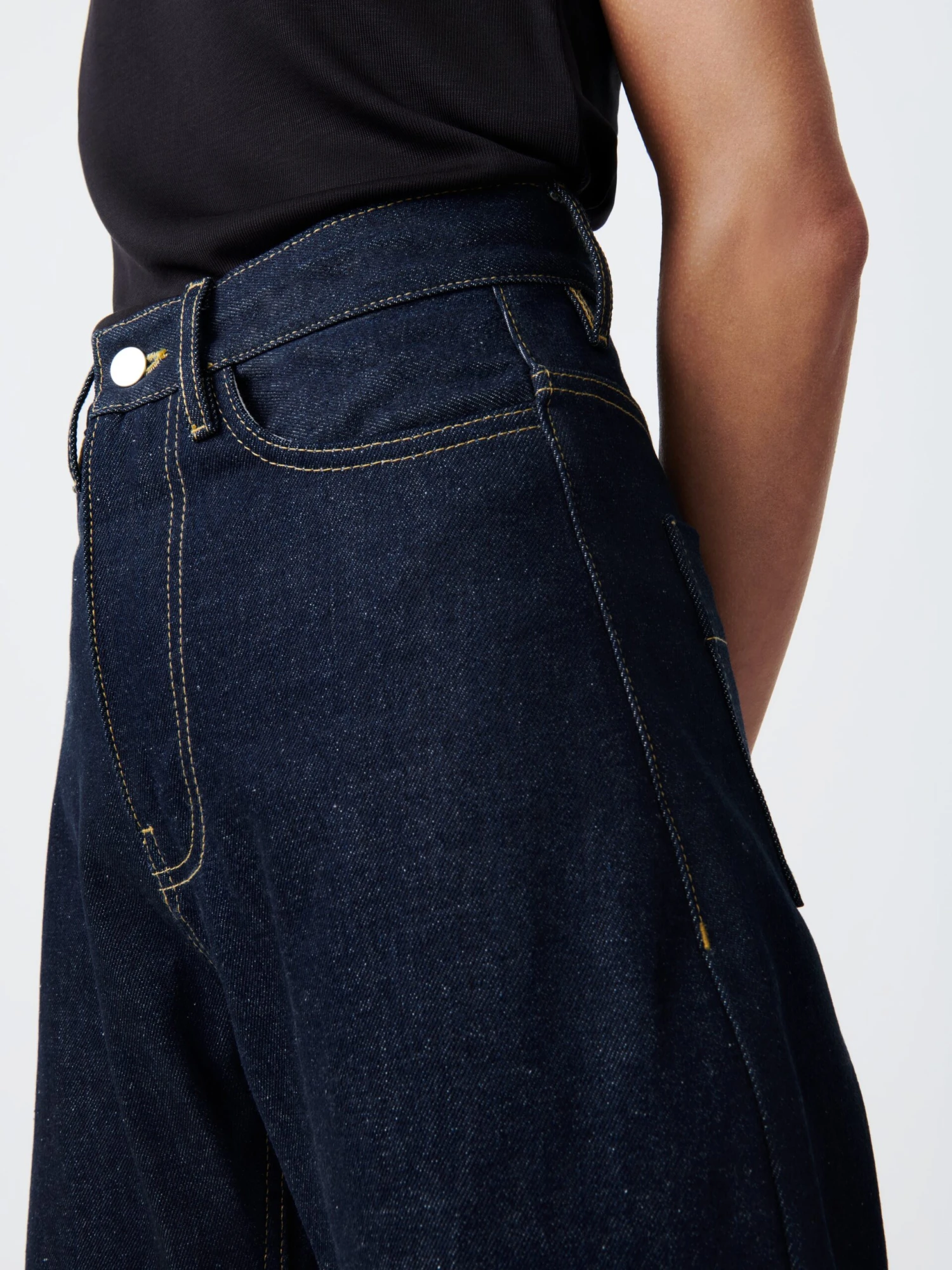 Studio Nicholson Ruthe Denim Pant In Raw Indigo 4 Studio Nicholson Ruthe Denim Pant In Raw Indigo - Image 4