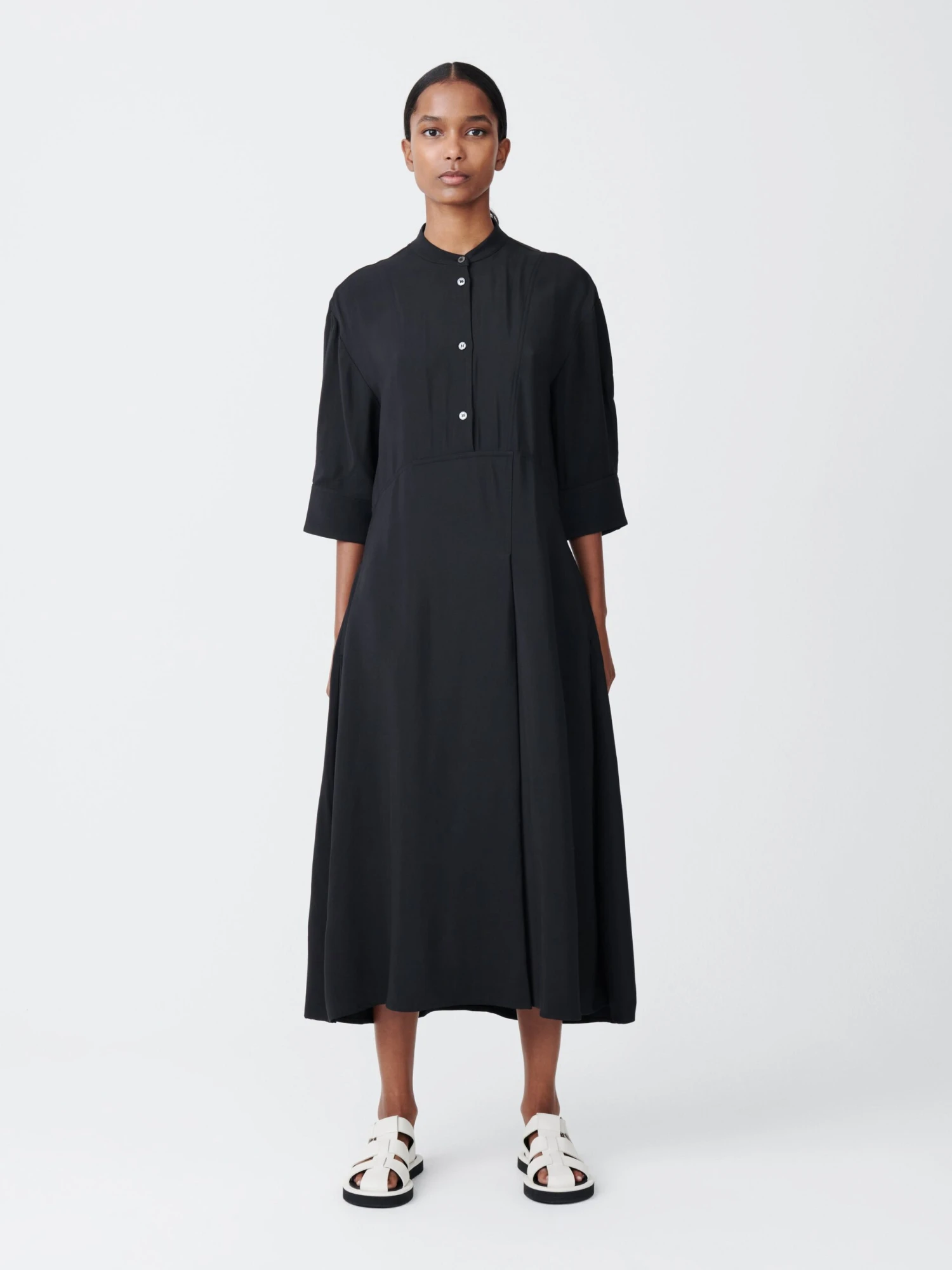Studio Nicholson Sabo Dress In Darkest Navy 1 Studio Nicholson Sabo Dress In Darkest Navy