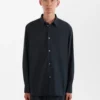 Studio Nicholson Santo Shirt In Darkest Navy