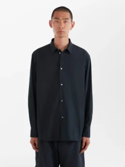 Studio Nicholson Santo Shirt In Darkest Navy